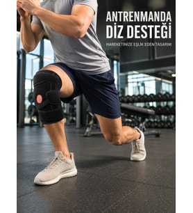 Ayarlanabilir Ligamentli Dizlik Patella Silikon Pedli Nefes Alabilir Diz Koruyucu