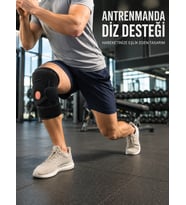 Ayarlanabilir Ligamentli Dizlik Patella Silikon Pedli Nefes Alabilir Diz Koruyucu