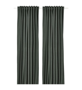 Karartma Perde/2 Kanat, Koyu Yeşil, 135x300 cm, Polyester
