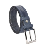Lacivert Suni Deri Desenli Model 3.5 cm.lik Klasik Kemer - 8045-61