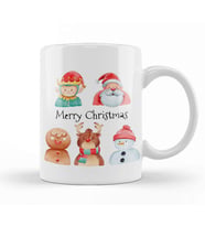 Yeni Yıl Konseptli Noel Karakter Kupa Bardak Porselen