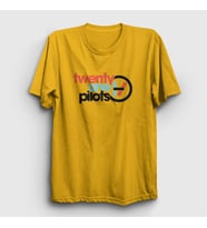 Presmono Unisex Sarı Twenty One Pilots T-Shirt 120661tt (Sarı)