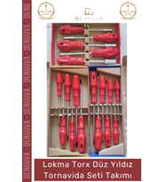 #TornavidaSeti Profesyonel Dayanıklı Çok Amaçlı Tamir Tadilat Lokma Torx Düz Yıldız Tornavida Seti T
