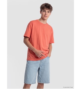 LCW Kids Mercan Bisiklet Yaka Erkek Çocuk Tişört