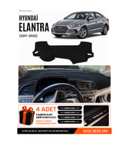 e-biz HYUNDAİ ELANTRA (2017-2020) Uyumlu Torpido Koruma, Torpido Örtüsü, Torpido Kılıfı - Siyah - HU017