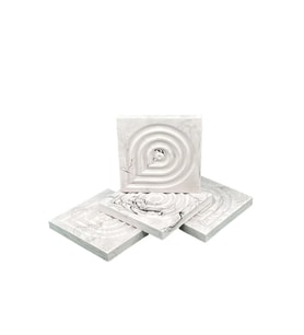 betonmall Marble Serisi Beton Bardak Altlığı Damla Desen 4'lü
