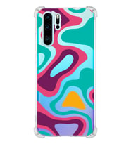 Huawei P30 Pro  Köşe Korumalı Antişok Kapak Renkli Desen Tasarımlı Şeffaf  Kılıf