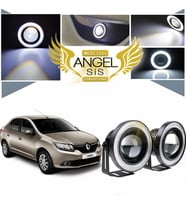 Dacia Logan Uyumlu, Universal Mercekli Led Angel Sis Farı, 76mm Beyaz Renk