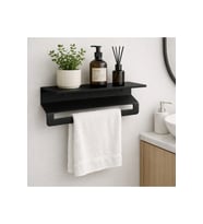 Duvara Monte Raflı Banyo Havlu Askılığı