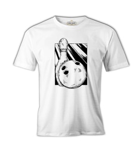 A Bowling Pin and Ball Beyaz Erkek Tshirt