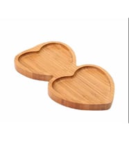 BAMBOO 2 BÖLMELİ KALPLİ SUNUMLUK 25*14*1.5CM