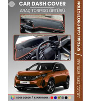 PEUGEOT 3008 EKRANLI (2021+) Torpido Örtüsü Panel Koruma Torpido Koruma Tam Uyum Kaymaz Özel Kesim