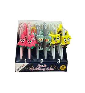 Misyon Figürlü Jel Tükenmez Kalem Süngerbob Karakterler