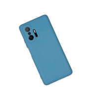 Xiaomi Mi 11t Pro Kılıf Nano İçi Kadife Silikon - Mavi
