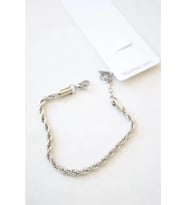 Burgu Çelik Bileklik 3mm - Gümüş