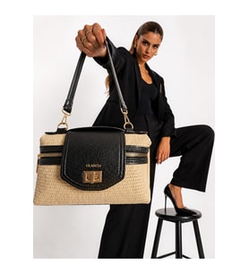GLANZIA Aura Bordeaux Straw Bag Bordo Hasır Kadın Omuz ve Çapraz Askılı Çanta Şık Günlük Kullanım