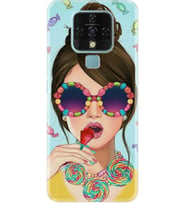 Camon 16 Kılıf Resimli Desenli Baskılı Silikon Kılıf Nano Film Sugar And Woman 1418