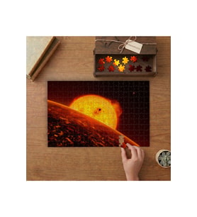 Güneş - Gezegenler Tasarımı 240 parça Ahşap Puzzle Ahşap Kutuda MP04621
