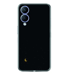 Vivo Y17S Kılıf Silikon Desen Özel Seri Ay ve Kedi 1683