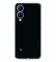 Vivo Y17S Kılıf Silikon Desen Özel Seri Ay ve Kedi 1683