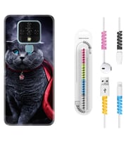 Tecno Camon 16 18P Pova 3 Pova Neo Kılıf Kablo Koruma Spiral Silikon Super Cat 1666