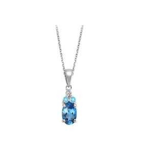 Sirius Pırlanta ve Topaz Cadenza Kolye 0717P0059