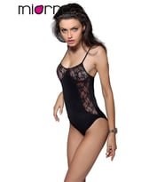 Modal Dantelli Fantezi Çıtçıtlı Body (Siyah)
