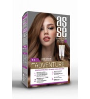 Asse Adventure Set Saç Boyası, Kalıcı ve Canlı Renkler 1+1 Kullanım Seti No7.3 Dore Kumral