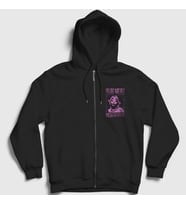 Presmono Unisex Siyah Portals Melanie Martinez Fermuarlı Kapüşonlu Sweatshirt 471677tt
