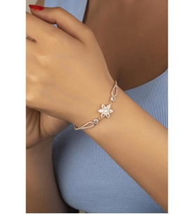 Saklı Takı 925 Ayar Gümüş Lotus Çiçeği Bileklik
