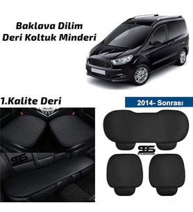 Ford Courier 2014 Sonrası Siyah Deri Oto Koltuk Minderi