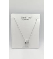 Infinity Silver Renk Taşlı Halka Çıtır Kolye (40+5 cm)