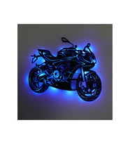 Led Işıklı Motor Dekoratif Tablo Duvar Dekorlu Gece Lambası
