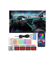 ARAÇ AMBİANS ORTAM LED KONTROLLÜ BLUETOOTH ANDROID İOS NEWFRON ( SESE DUYARLI)