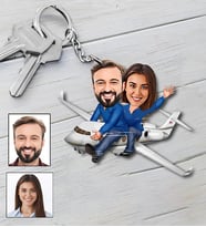Kişiye Özel Sevgili Tasarımlı Karikatür Anahtarlık 15