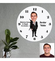 Müdür Karikatürlü Kişiye Özel Duvar Saati