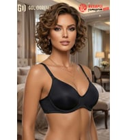Le Jardin Premium Kadın Büyük Beden Soft Boş Cup Balenli Desteksiz Kutulu Tek Sütyen