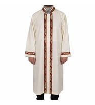 İmam Cübbesi Kırmızı Sırmalı Krem Renk