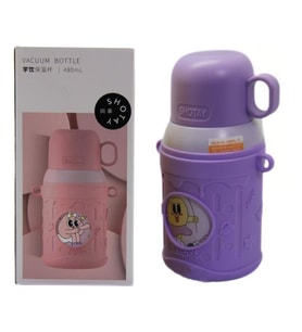 Shotay Cartoon Çelik Termos Matara Çocuk 480Ml Lila