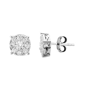 0.71 Ct. Modern Tasarım Coronet Tektaş Küpe
