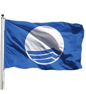 Mavi Bayrak (Blue Flag) 100x150 cm - Tek Kat Raşel (Kırmızı)