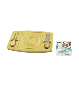 DİKDÖRTGEN - BOMBELİ KENAR2-BIÇAK=SAĞ-SOL AHŞAP BAMBUKAHVALTI PEYNİR SUNUM PANO BIÇAK=AHŞAP SAPLI19X28.7X1.4CM (5343)