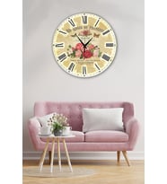 Bilge Retro Tasarımlı Duvar Saati 35 X 35 Cm