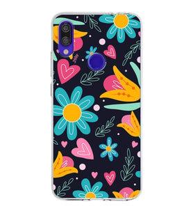 PrintiFy Xiaomi Redmi Note 7 Pro ile Uyumlu 1mm Slim Fit Retro Colors 1 Baskılı Şeffaf  Kılıf