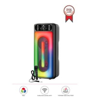 Torima KTS-1555 Siyah Mikrofonlu RGB Ledli Taşınabilir Bluetooth Hoparlör Parti Speaker