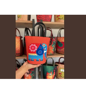 Fil Figürlü Kova Model Çanta Etnik Bohem Style - SİYAH