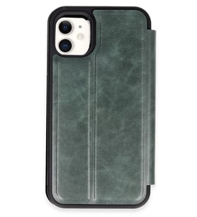 iPhone 11 Kılıf Flip Cover - Koyu Yeşil
