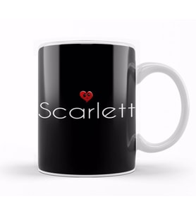 Scarlett Cute Heart Tasse Kupa Bardak Porselen