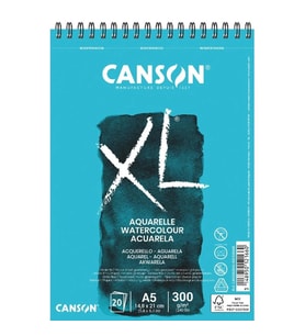 CANSON AQUARELLE XL ÜSTTEN SPİRALLİ A5 14.8X21 300 GR SULU BOYA DEFTERİ 20 YP.