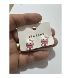 Hello Kitty Çocuk Pembe Küpe
